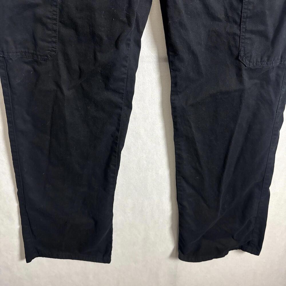 Zara Women's Size 8 Black No Stretch Relaxed Straight Leg Cargo Pants - Picture 5 of 11